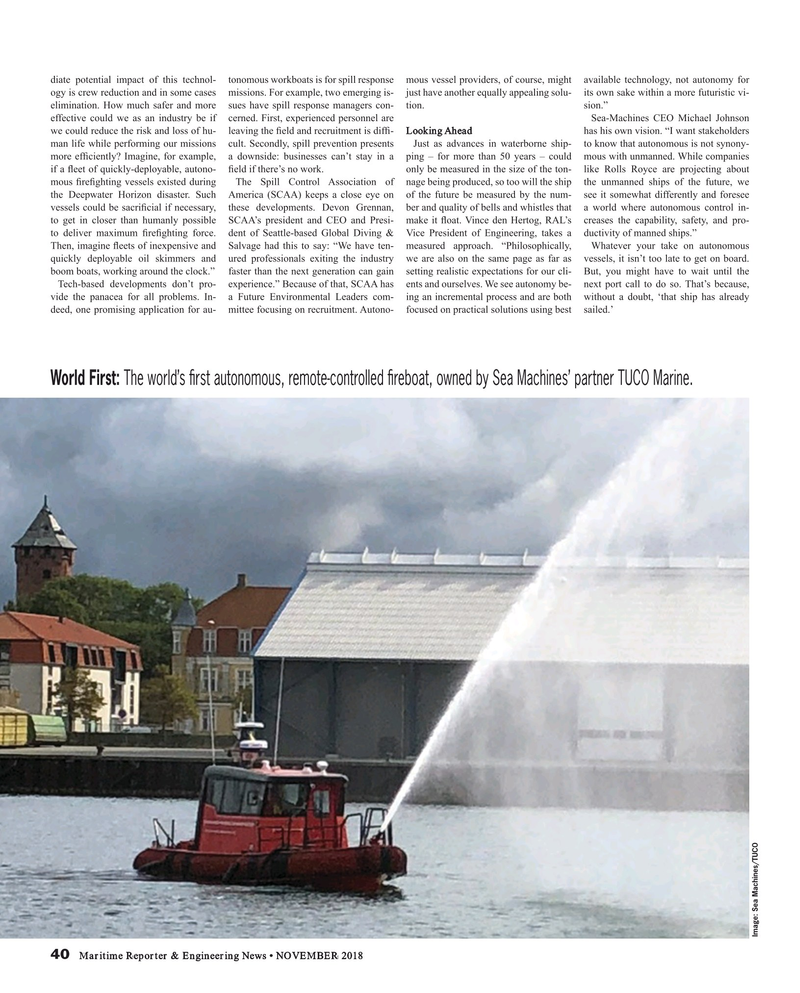 Maritime Reporter Magazine, page 40,  Nov 2018