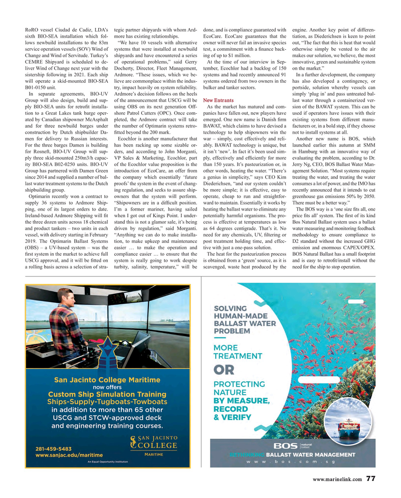 Maritime Reporter Magazine, page 77,  Nov 2018