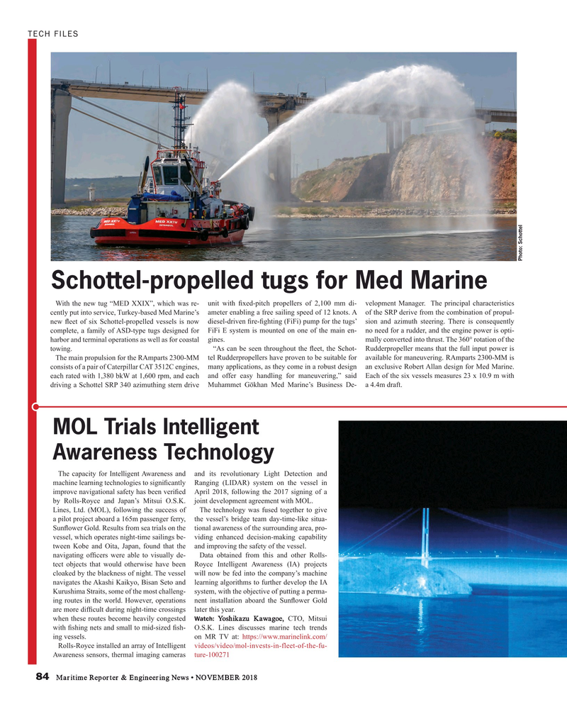 Maritime Reporter Magazine, page 84,  Nov 2018