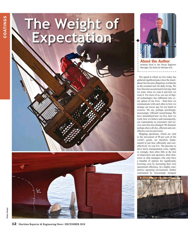 Maritime Reporter Magazine, page 12,  Dec 2018