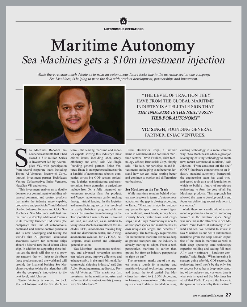 Maritime Reporter Magazine, page 27,  Jan 2019