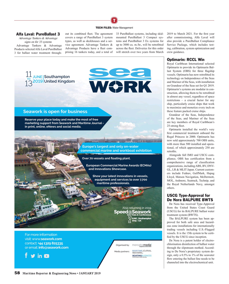 Maritime Reporter Magazine, page 58,  Jan 2019