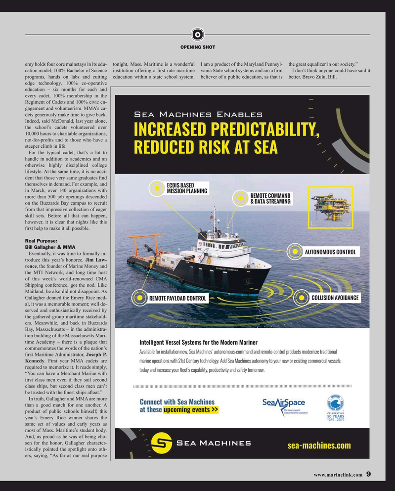 Maritime Reporter Magazine, page 9,  Apr 2019