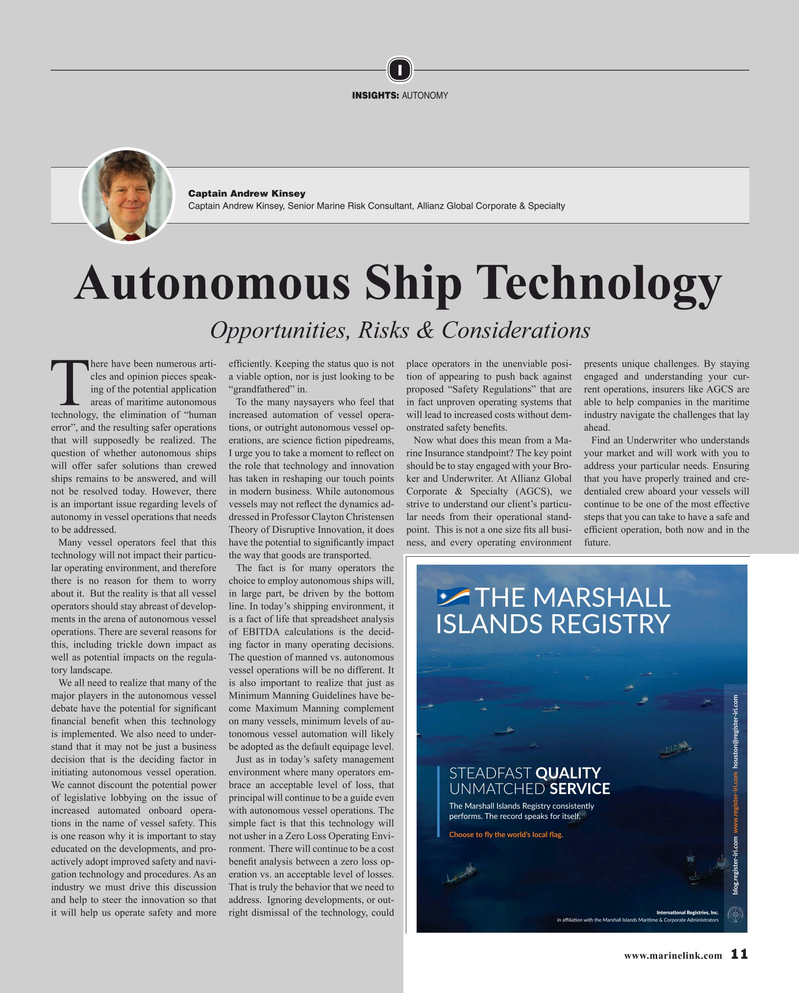Maritime Reporter Magazine, page 11,  Apr 2019