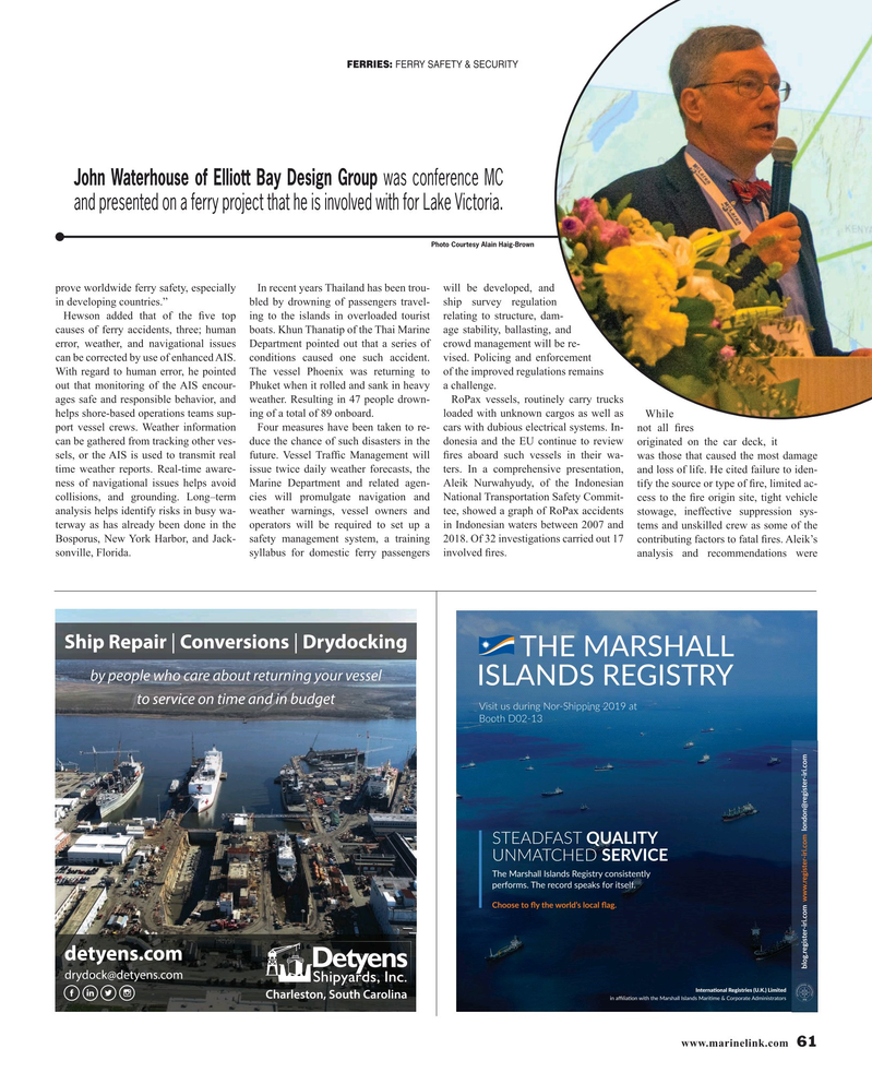 Maritime Reporter Magazine, page 61,  May 2019