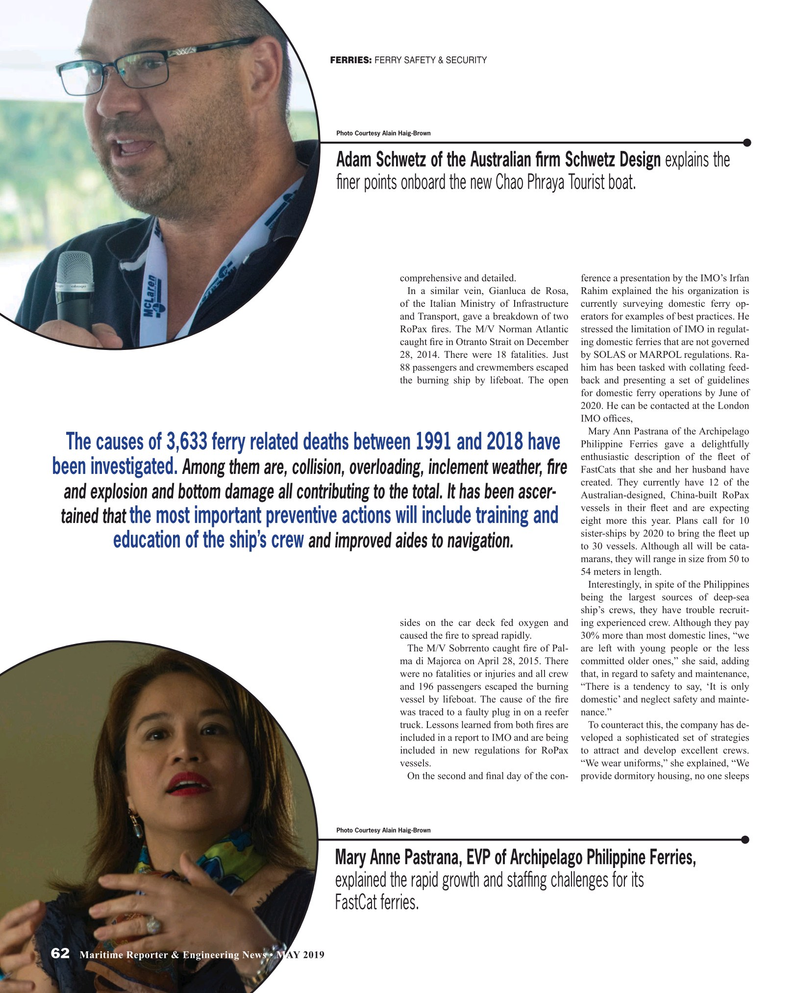 Maritime Reporter Magazine, page 62,  May 2019