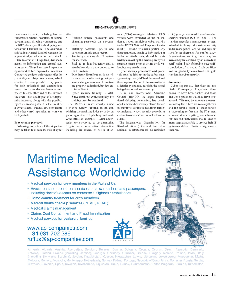 Maritime Reporter Magazine, page 11,  Jul 2019