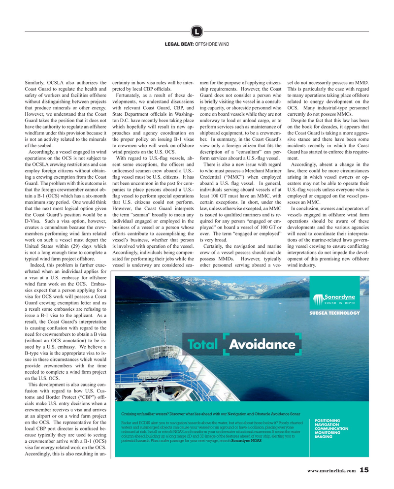 Maritime Reporter Magazine, page 15,  Jul 2019