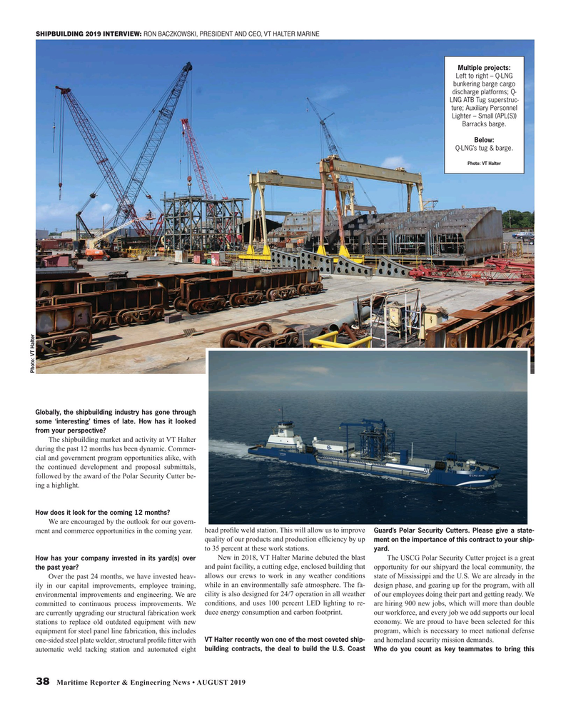 Maritime Reporter Magazine, page 38,  Aug 2019