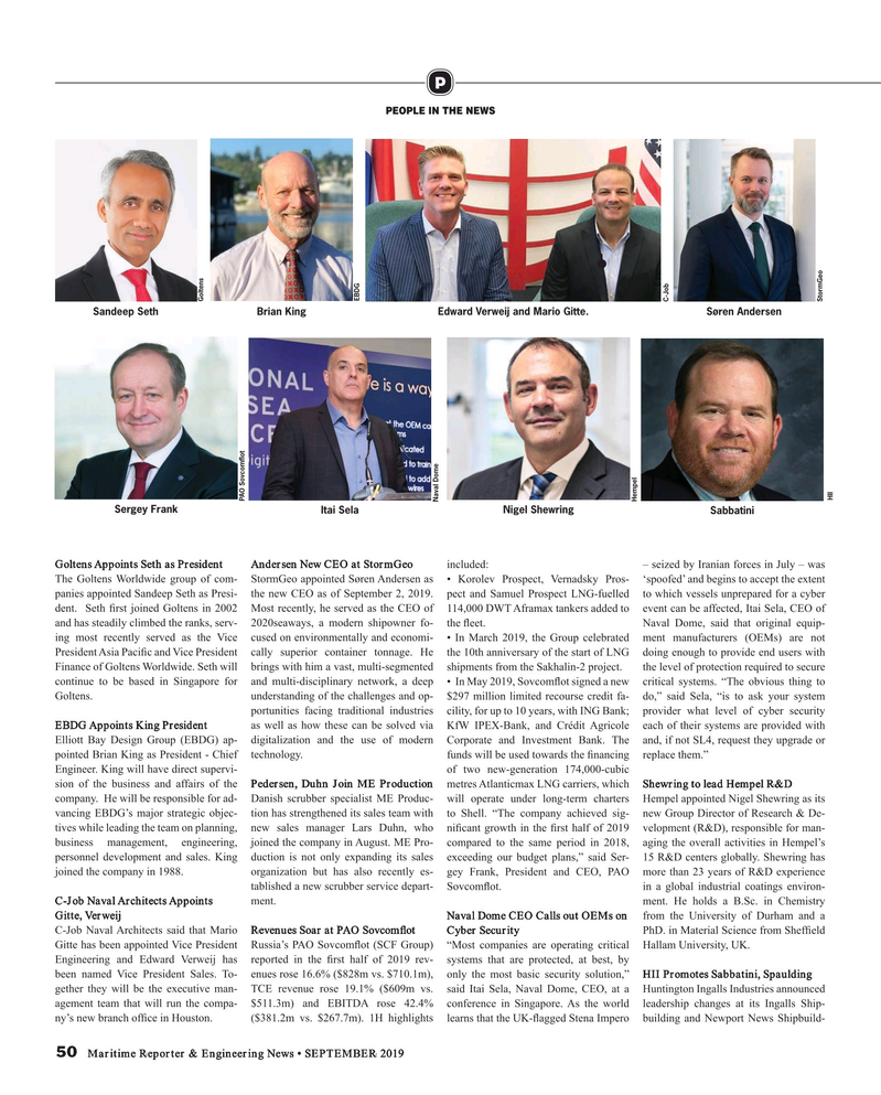 Maritime Reporter Magazine, page 50,  Sep 2019