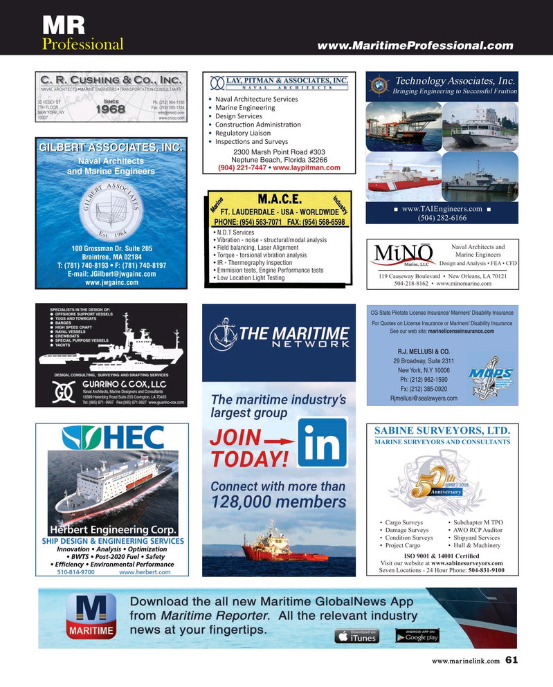 Maritime Reporter Magazine, page 61,  Sep 2019