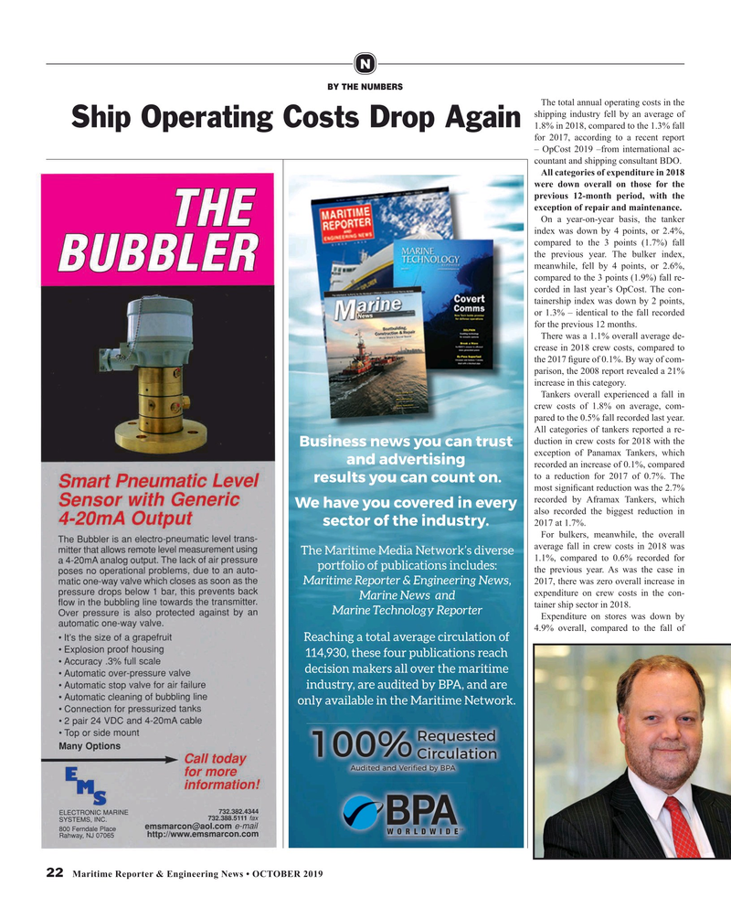 Maritime Reporter Magazine, page 22,  Oct 2019