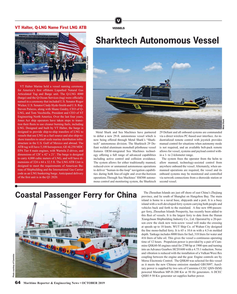 Maritime Reporter Magazine, page 64,  Oct 2019