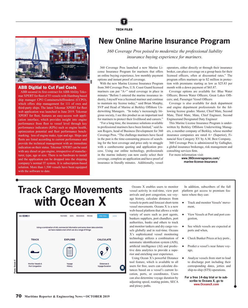 Maritime Reporter Magazine, page 70,  Oct 2019