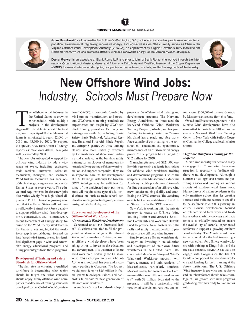 Maritime Reporter Magazine, page 20,  Nov 2019