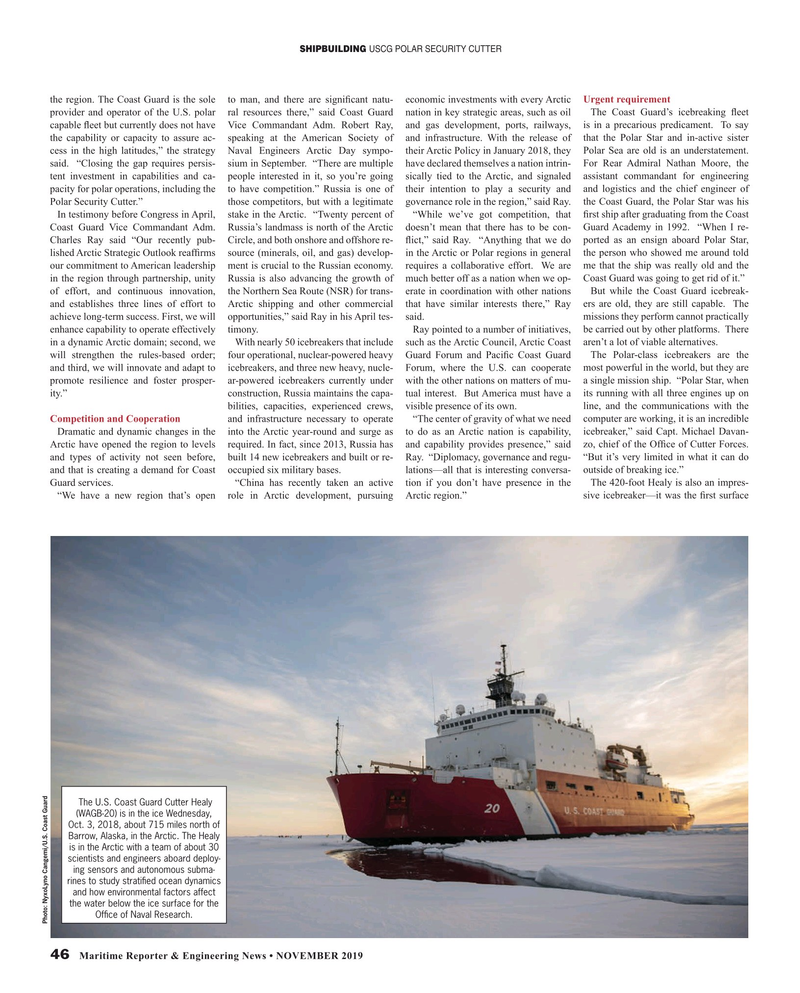 Maritime Reporter Magazine, page 46,  Nov 2019