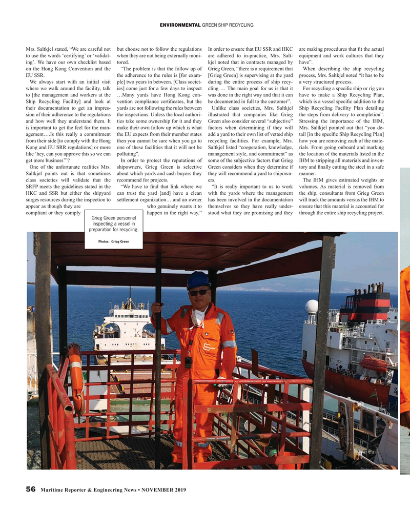 Maritime Reporter Magazine, page 56,  Nov 2019