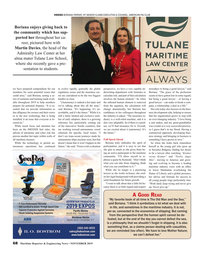Maritime Reporter Magazine, page 68,  Nov 2019
