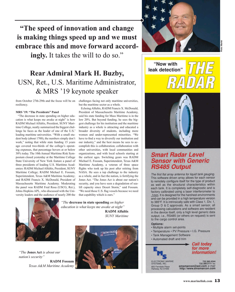 Maritime Reporter Magazine, page 13,  Dec 2019