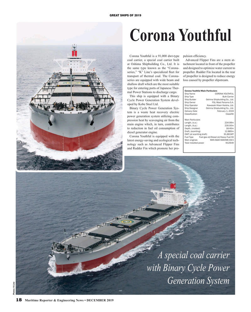 Maritime Reporter Magazine, page 18,  Dec 2019