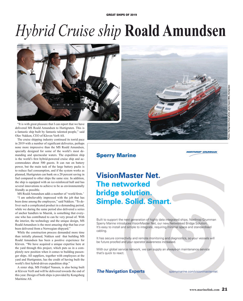Maritime Reporter Magazine, page 21,  Dec 2019