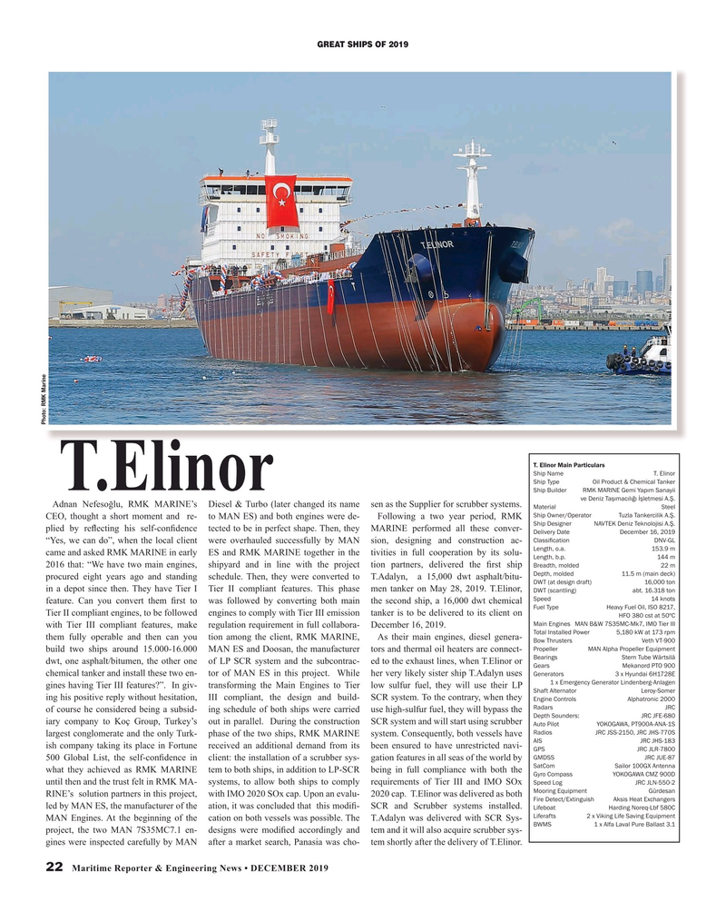 Maritime Reporter Magazine, page 22,  Dec 2019