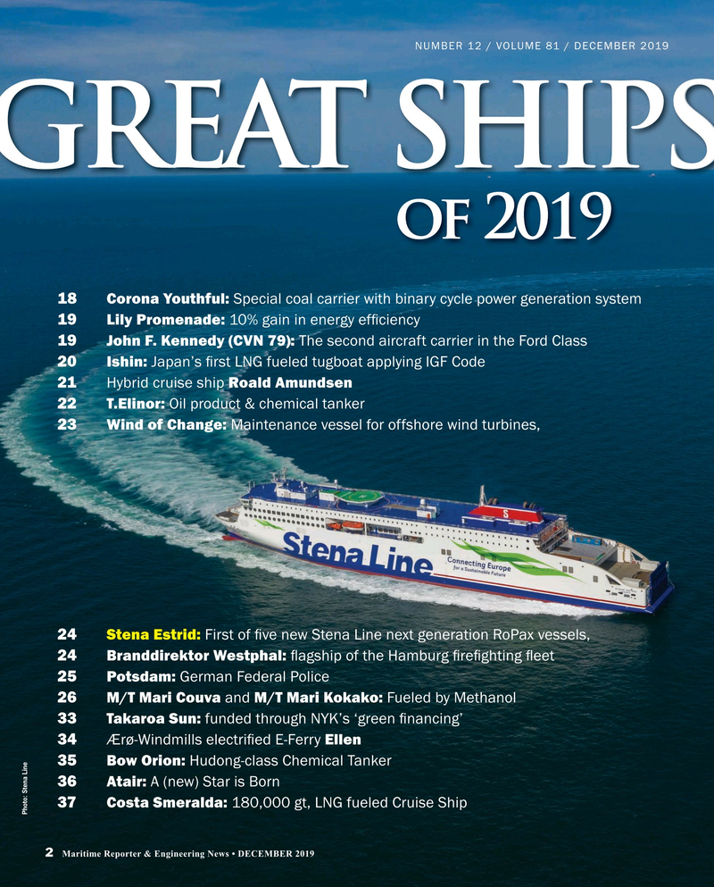 Maritime Reporter Magazine, page 2,  Dec 2019