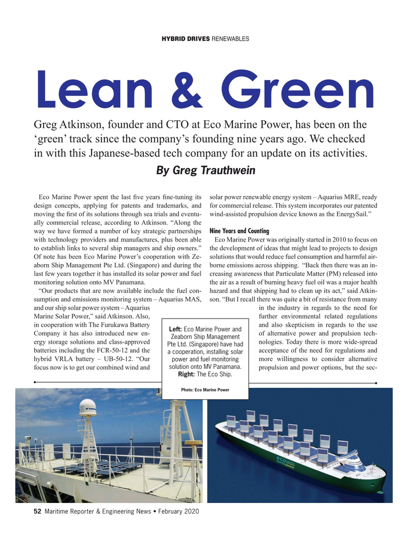 Maritime Reporter Magazine, page 52,  Feb 2020