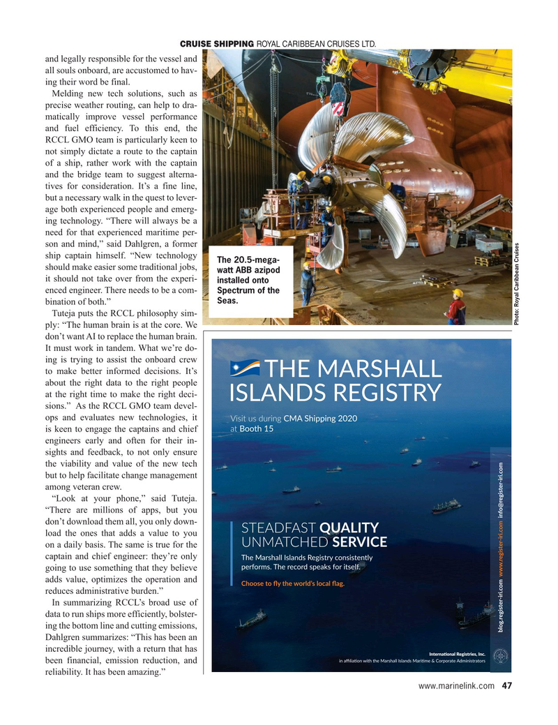 Maritime Reporter Magazine, page 47,  Mar 2020