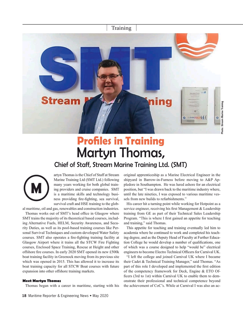 Maritime Reporter Magazine, page 18,  May 2020