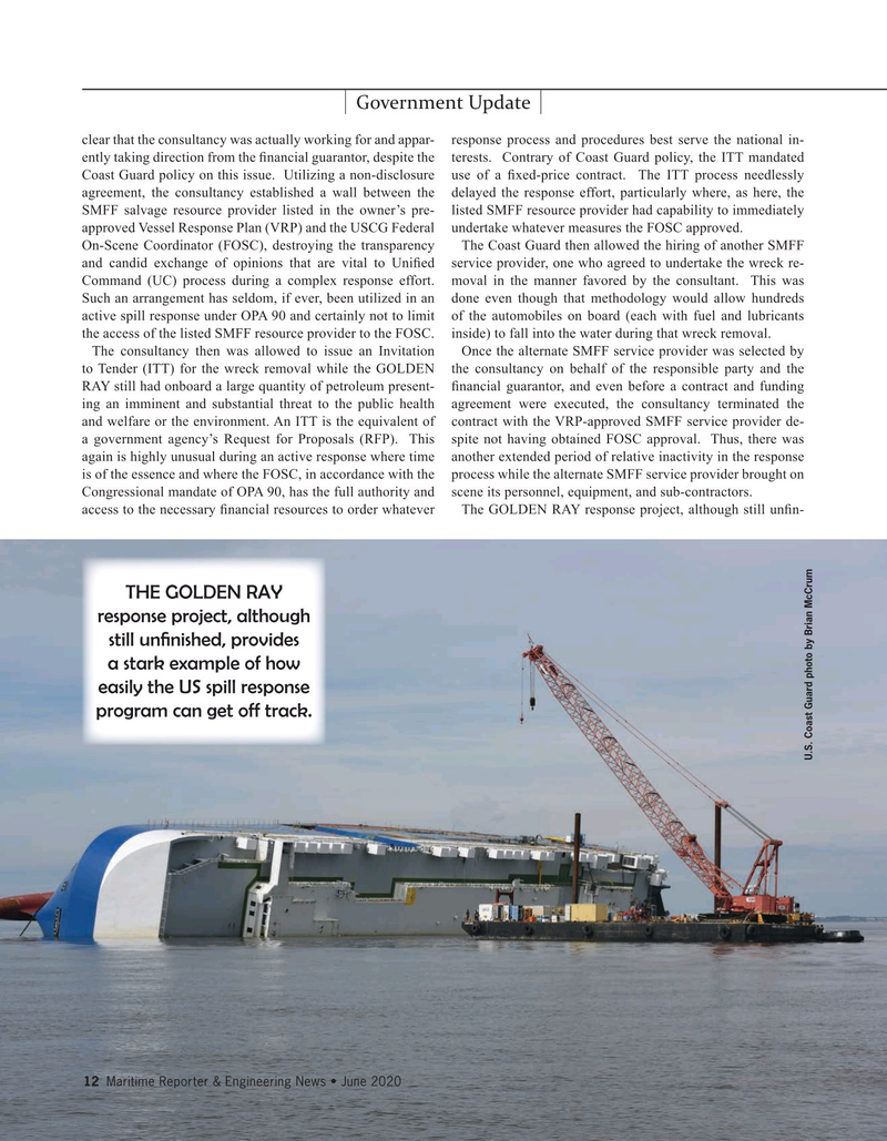 Maritime Reporter Magazine, page 12,  Jun 2020