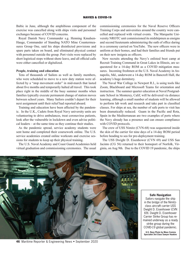 Maritime Reporter Magazine, page 46,  Sep 2020