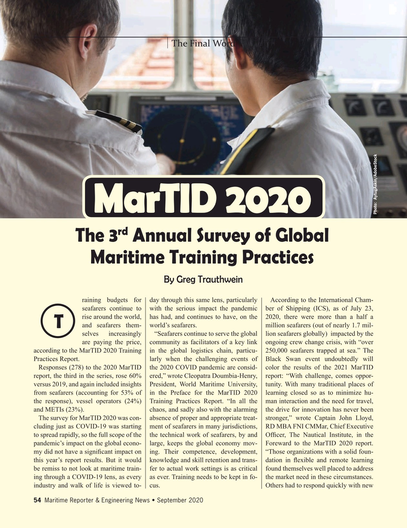 Maritime Reporter Magazine, page 54,  Sep 2020