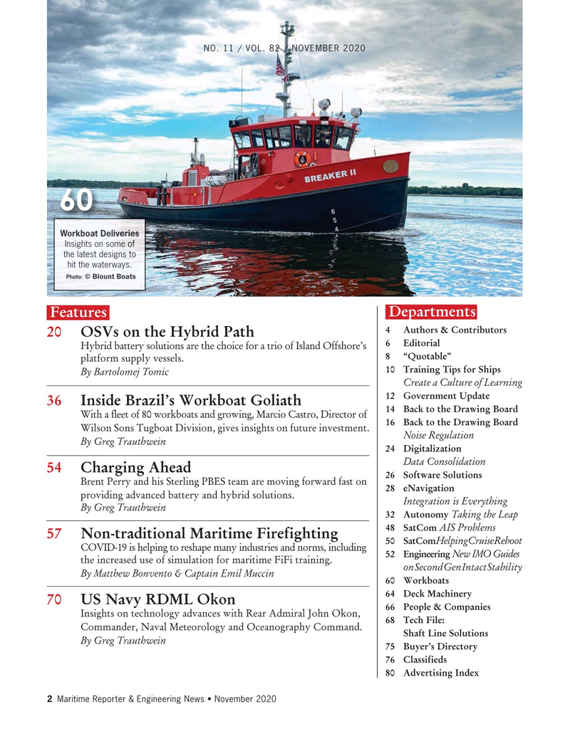 Maritime Reporter Magazine, page 2,  Nov 2020