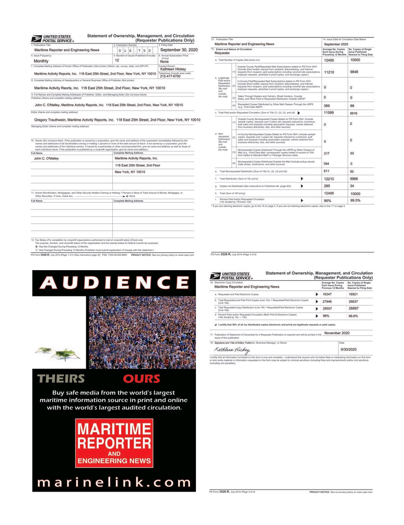 Maritime Reporter Magazine, page 74,  Nov 2020