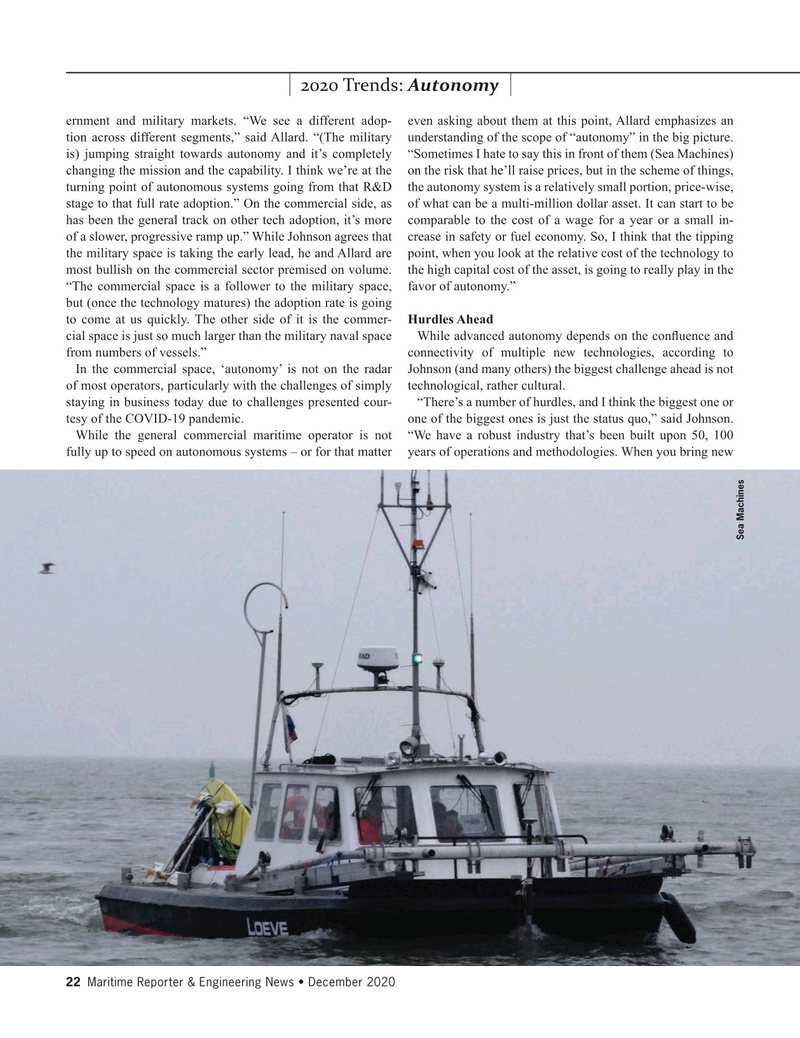 Maritime Reporter Magazine, page 22,  Dec 2020
