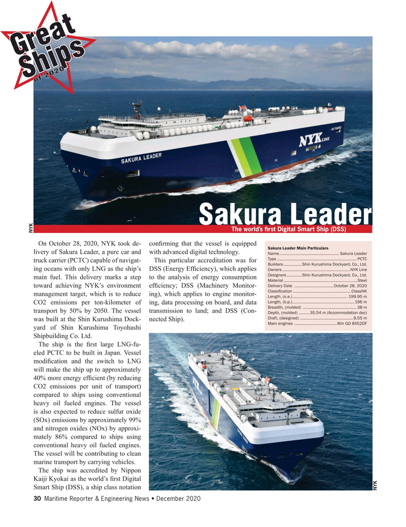 Maritime Reporter Magazine, page 30,  Dec 2020