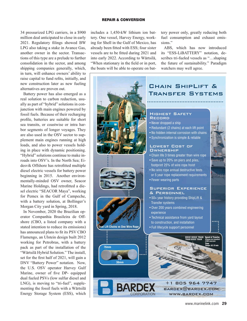 Maritime Reporter Magazine, page 29,  Jan 2021