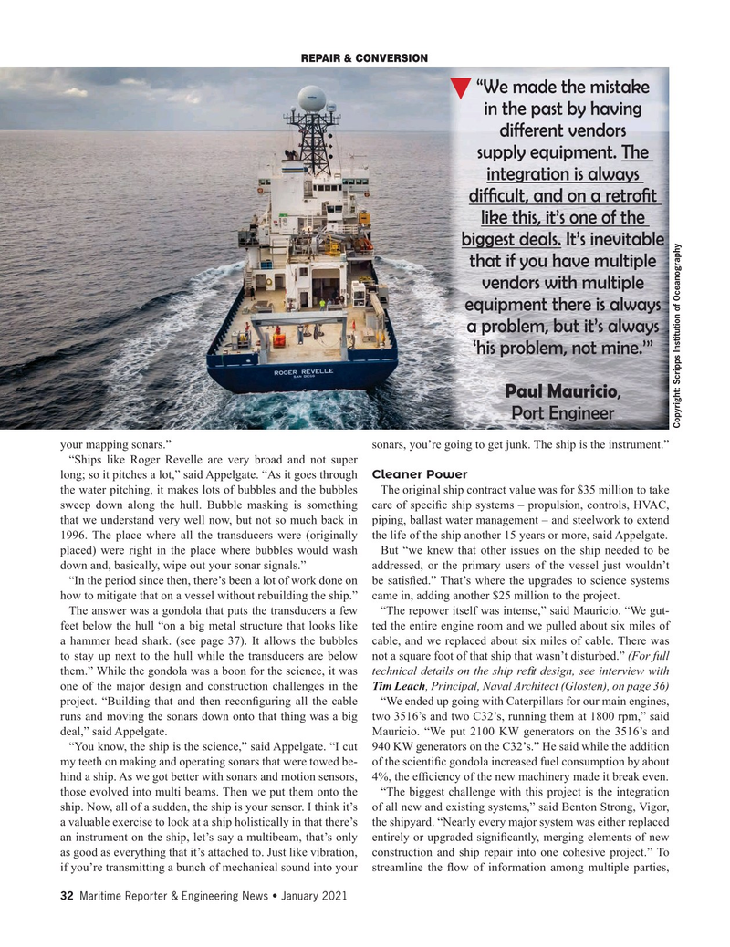 Maritime Reporter Magazine, page 32,  Jan 2021