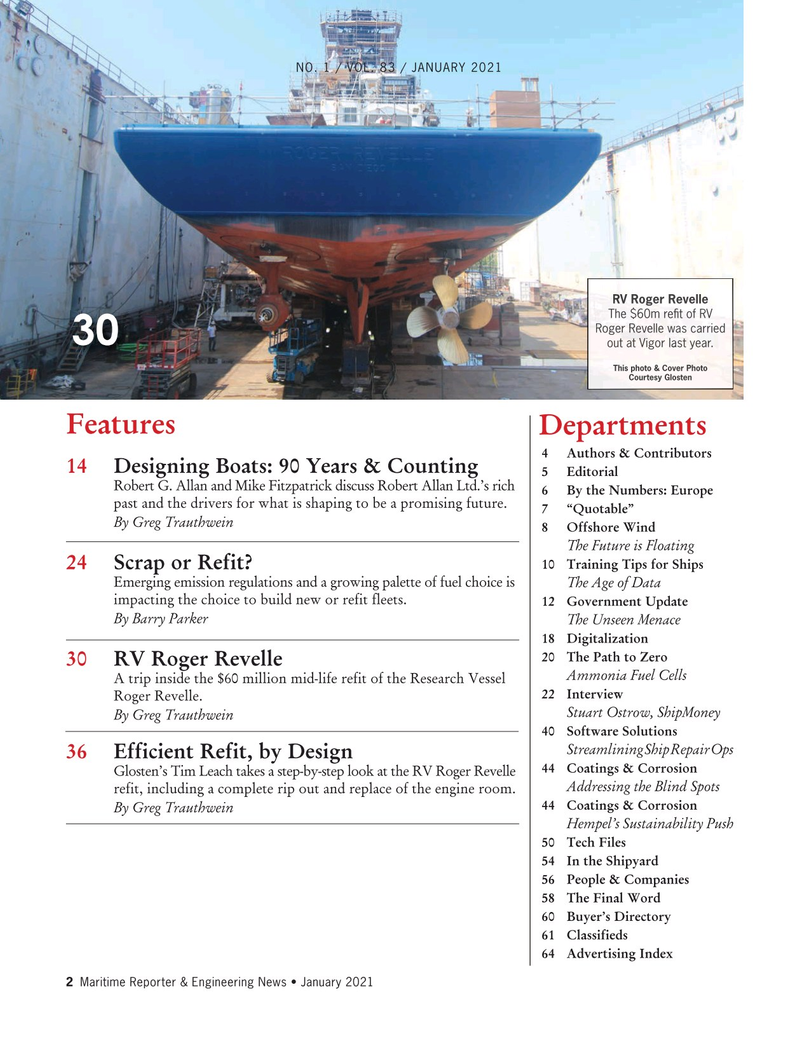 Maritime Reporter Magazine, page 2,  Jan 2021
