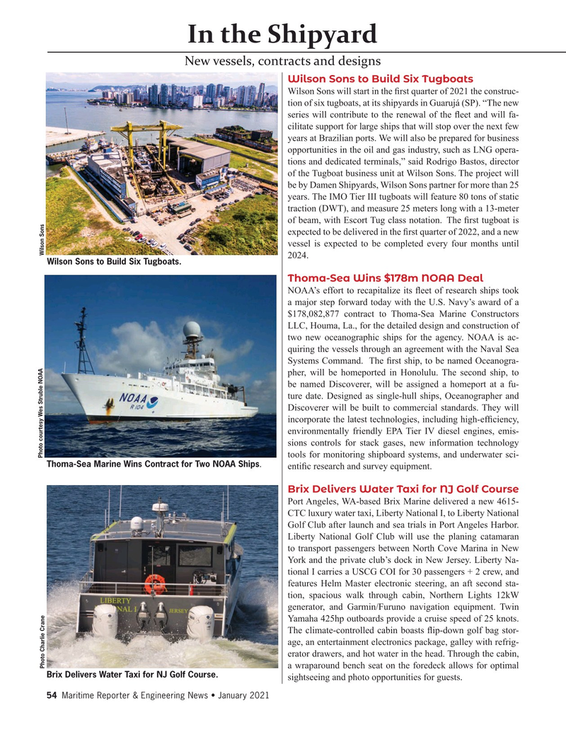 Maritime Reporter Magazine, page 54,  Jan 2021
