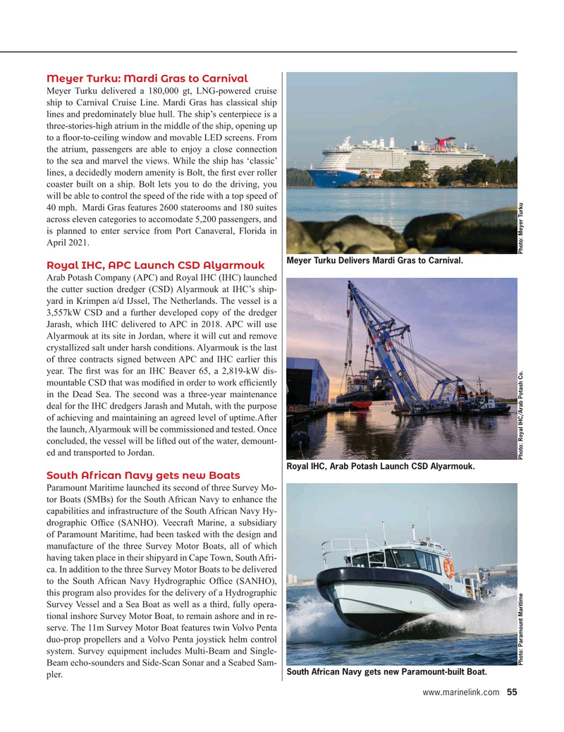 Maritime Reporter Magazine, page 55,  Jan 2021