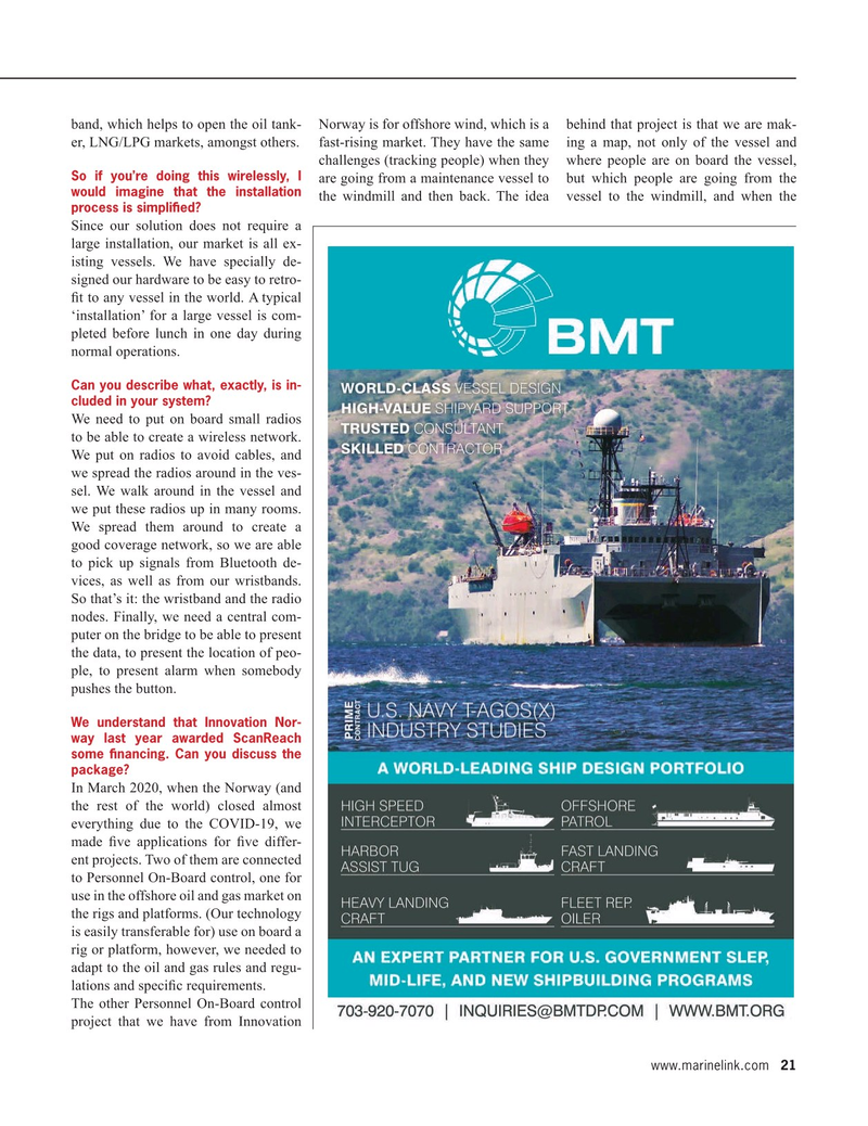 Maritime Reporter Magazine, page 21,  Feb 2021
