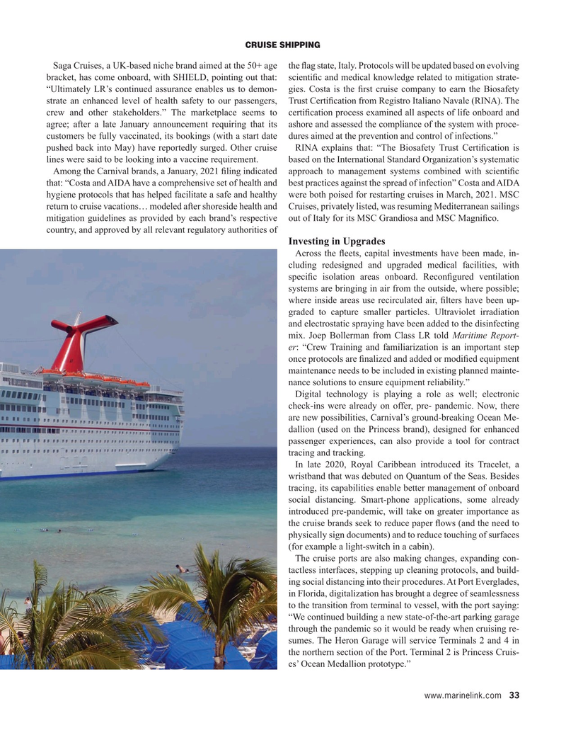 Maritime Reporter Magazine, page 33,  Feb 2021