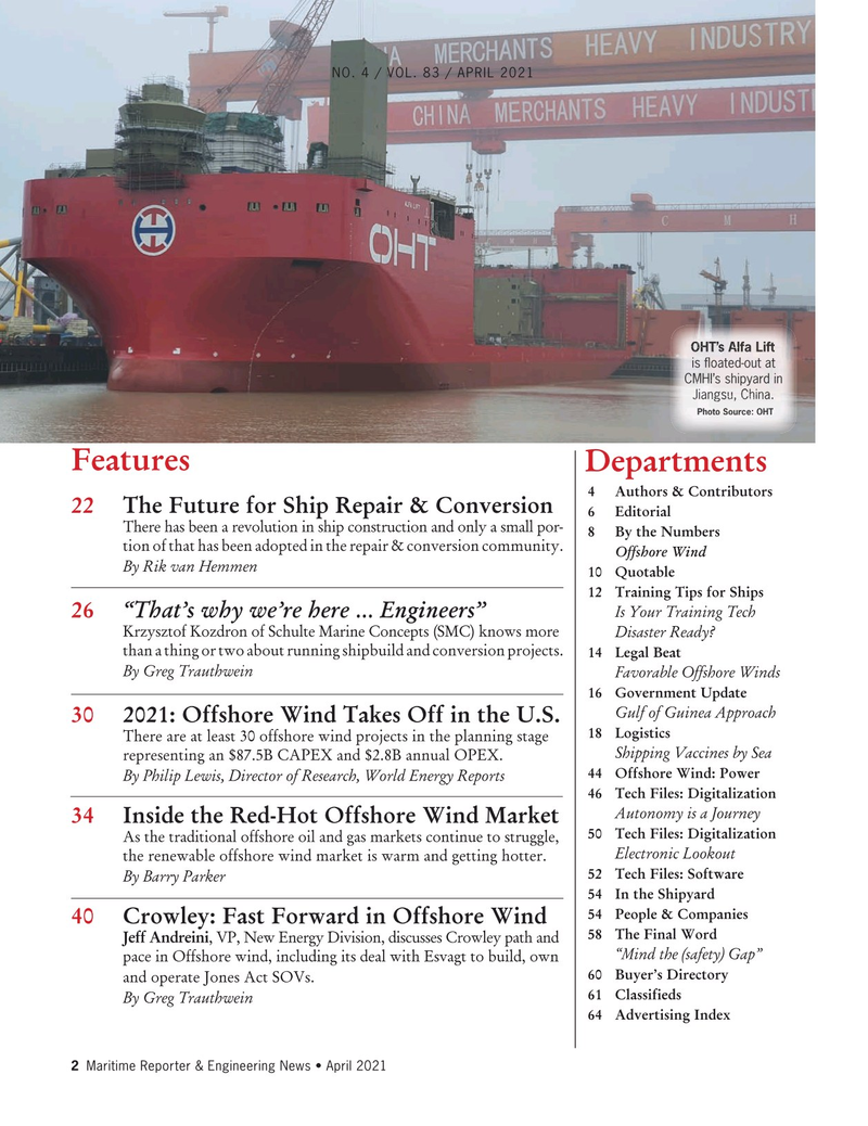 Maritime Reporter Magazine, page 2,  Apr 2021