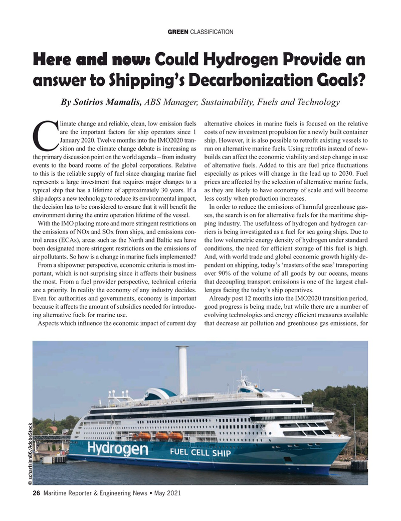 Maritime Reporter Magazine, page 26,  May 2021