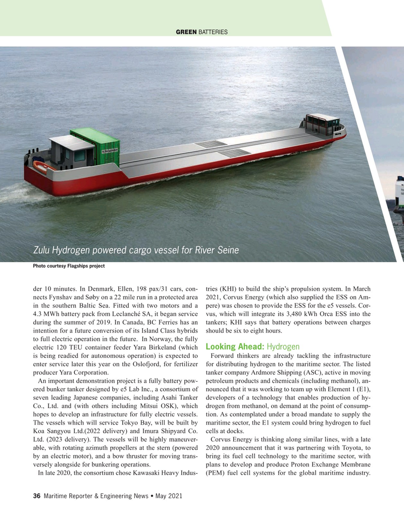 Maritime Reporter Magazine, page 36,  May 2021