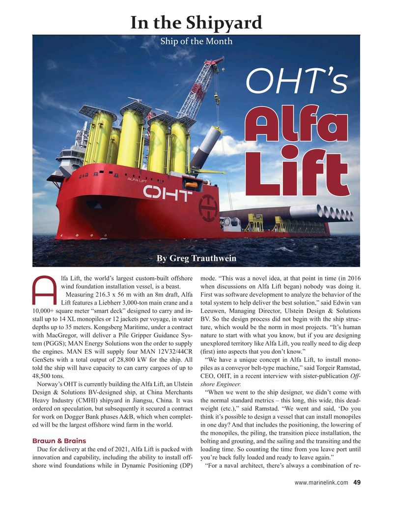 Maritime Reporter Magazine, page 49,  May 2021