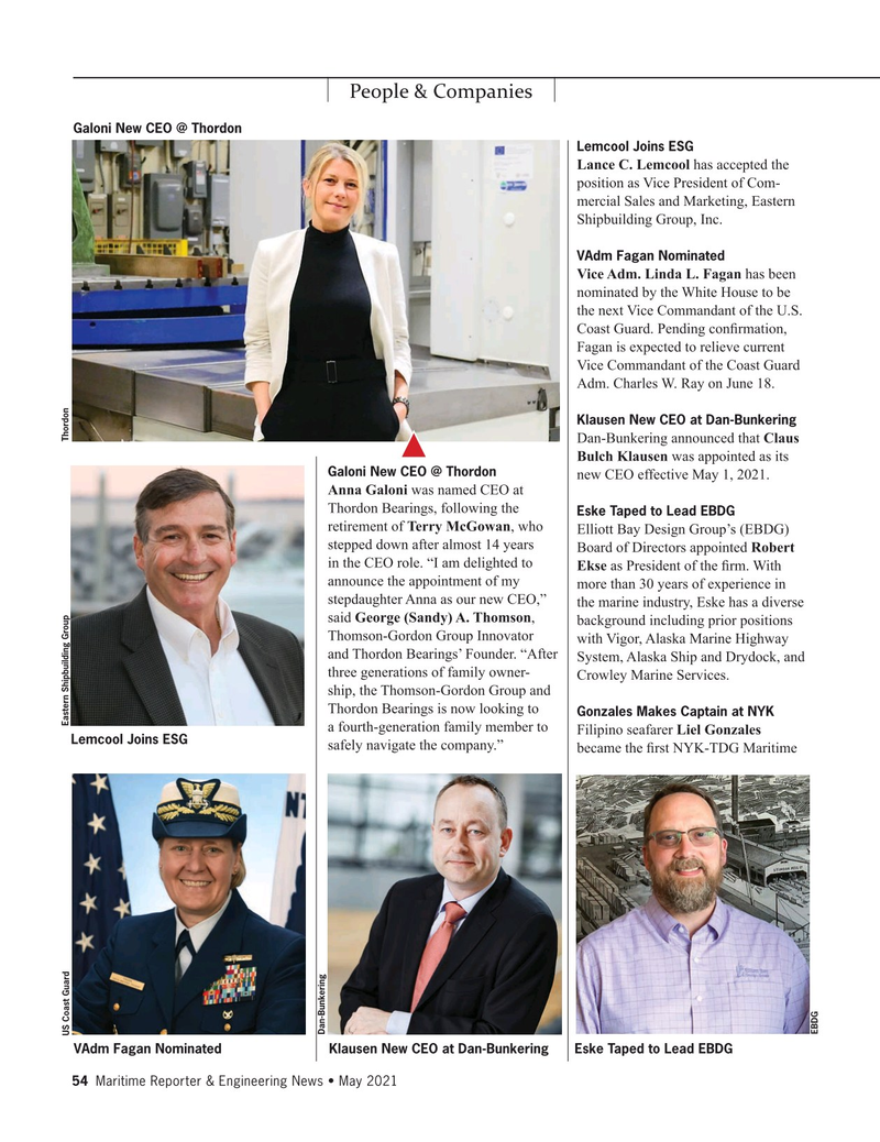 Maritime Reporter Magazine, page 54,  May 2021