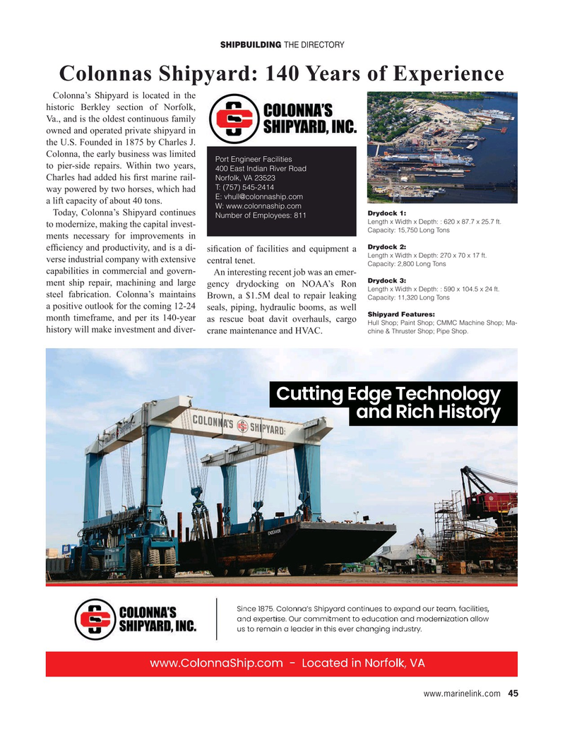 Maritime Reporter Magazine, page 45,  Aug 2021